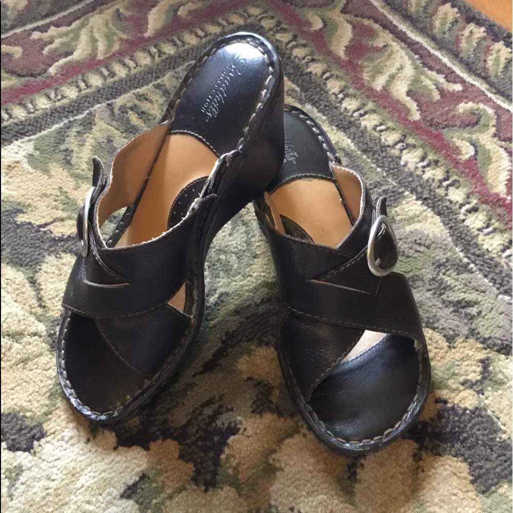Cabela’s Sandhills Collection Brown Leather Wrap Wedge Sandals